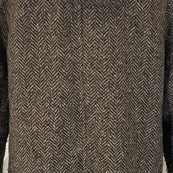 Women's Talbot's Wool Coat Hooded Toggles size 4 Brown longer pea coat - Picture 3 of 6